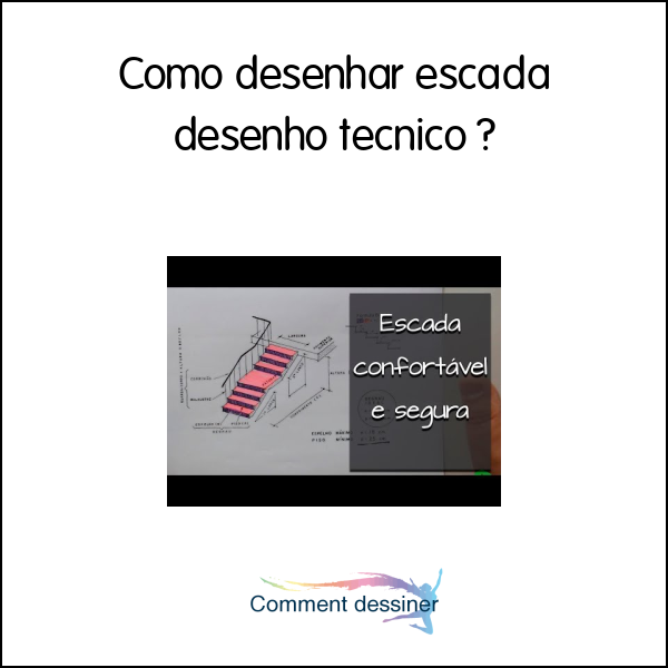 Como desenhar escada desenho tecnico